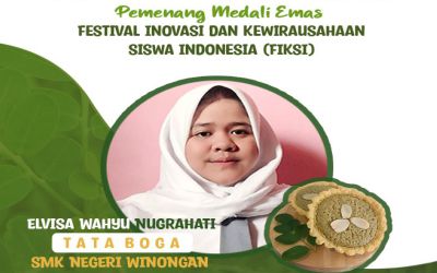 Siswi SMKN WINONGAN sukses meraih Medali Emas pada lomba Festival Inovasi dan Kewirausahaan Siswa Indonesia (FIKSI) jenjang SMK 2022
